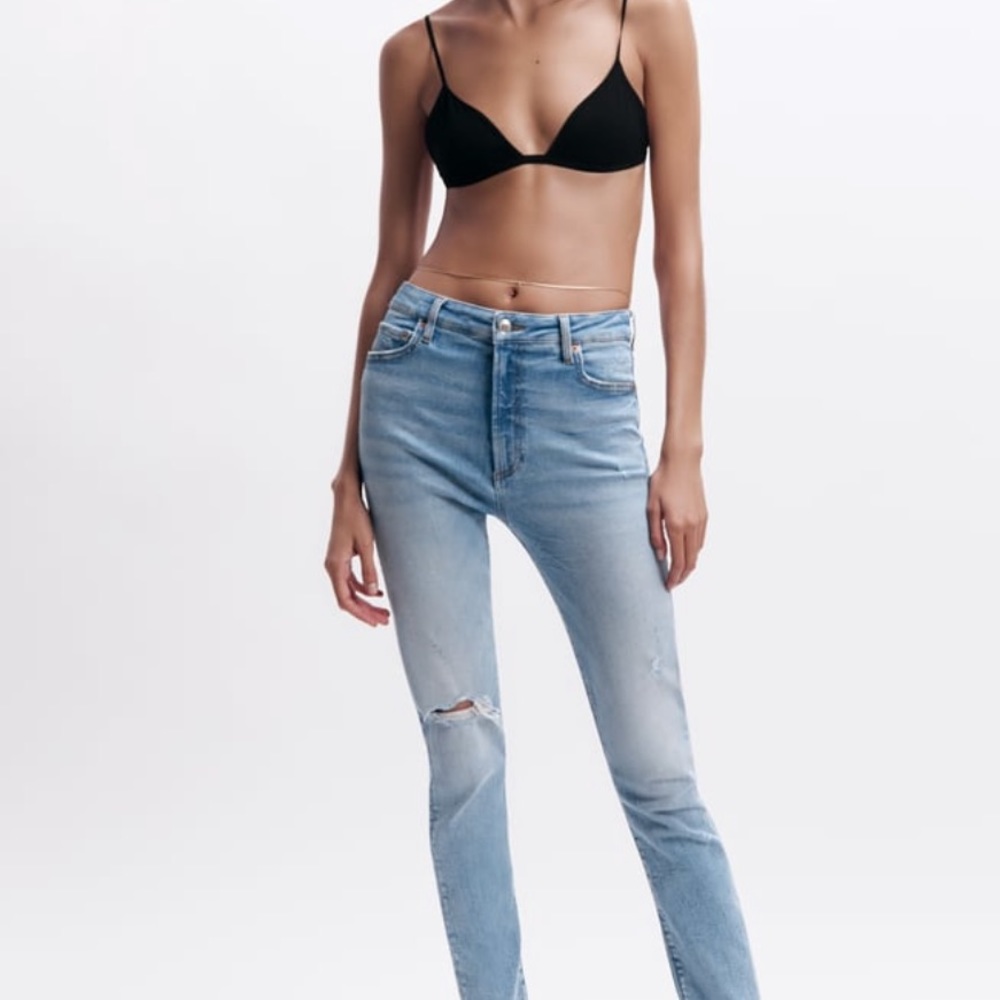 Zara 80s mid-rise slim fit new with tags size 10